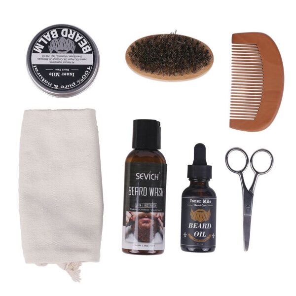 7 Pieces Beard Grooming Kit For Men-1